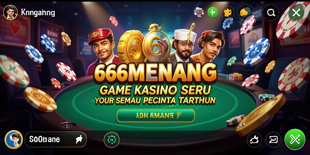 Tampilan menarik gameplay Kasino yang mendebarkan.