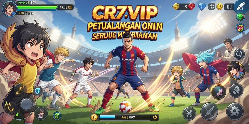 Tampilan visual menakjubkan dari gameplay CR7VIP yang mengesankan.