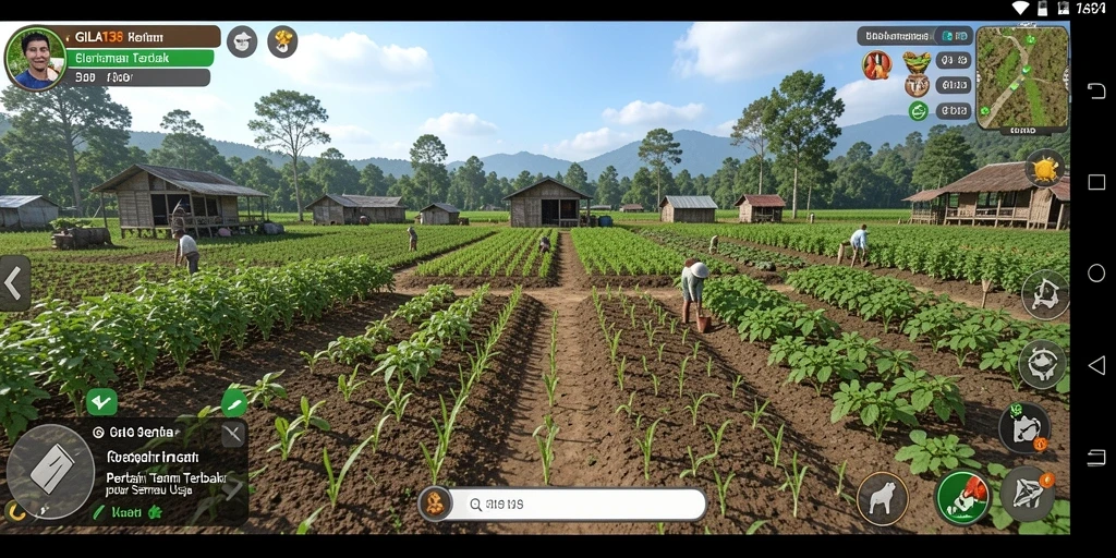 Screenshot GILA138 menampilkan gameplay bertani yang menarik dan interaktif.