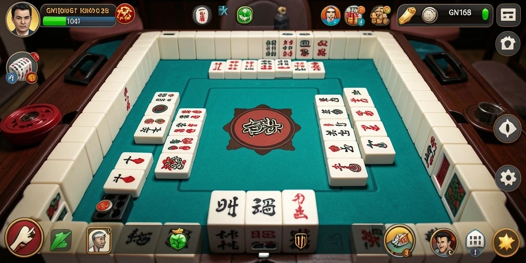 Tampilan gameplay Mahjong yang seru dan interaktif.