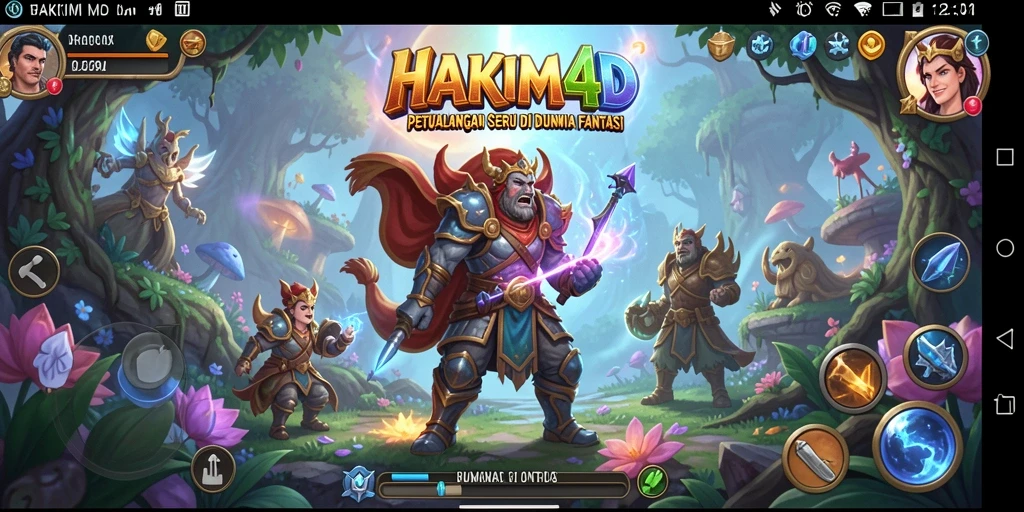Tangkapan layar utama HAKIM4D menunjukkan dunia petualangan yang menakjubkan.