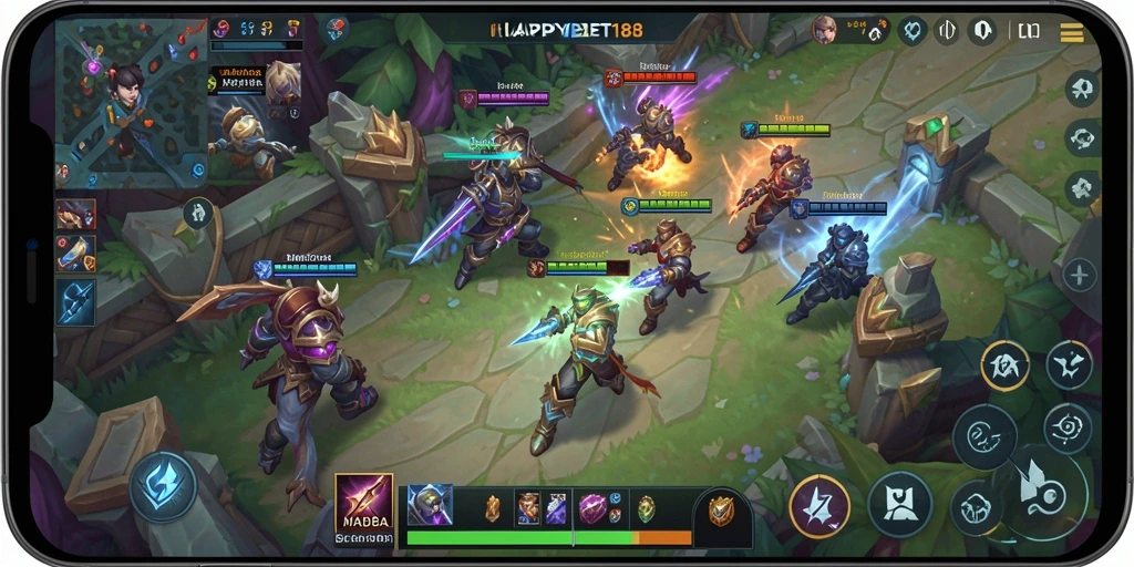 Tangkapan layar gameplay seru dari HAPPYBET188 dengan karakter yang bertempur.
