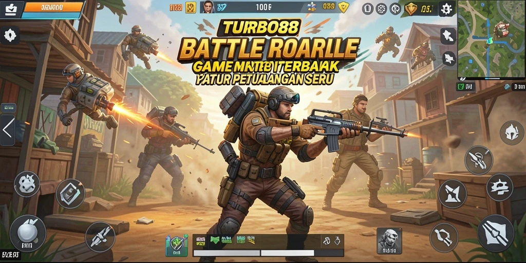 Tangkapan layar gameplay TURBO88 yang mendebarkan di arena Battle Royale.