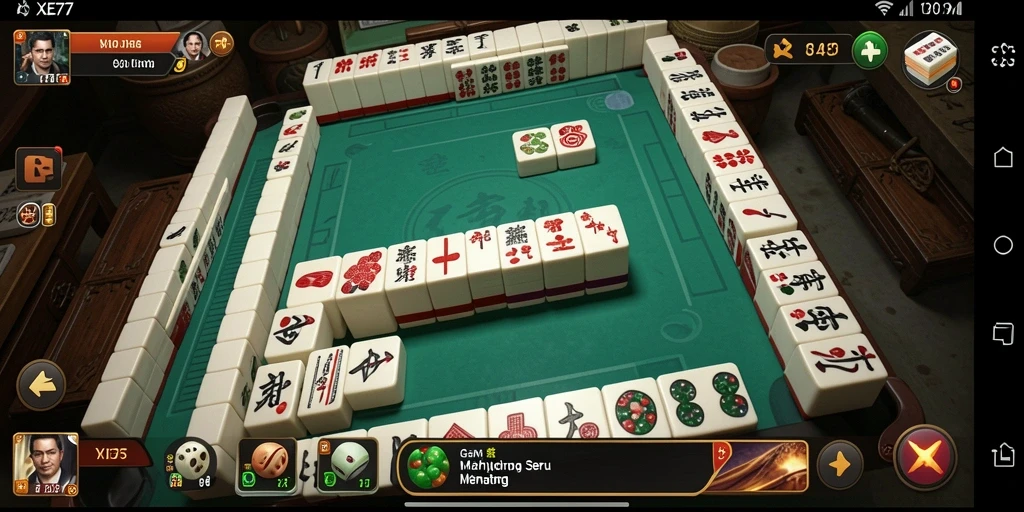 Tampilan gameplay Mahjong yang menyenangkan di XE77.